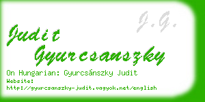 judit gyurcsanszky business card